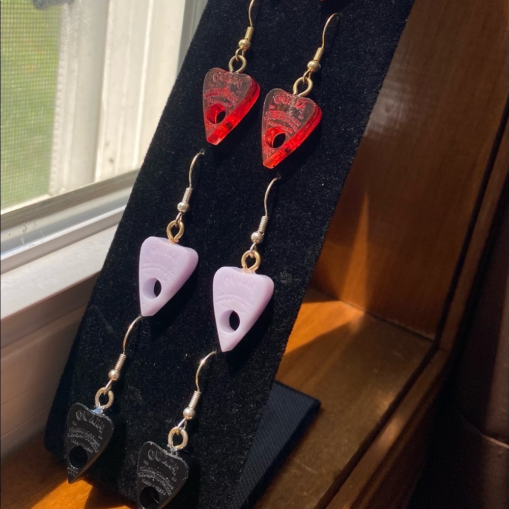 Lilac Ouija Planchette Earrings!